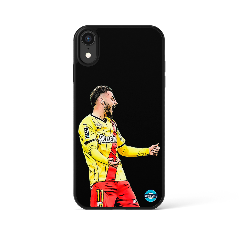 coque joueur jonathan clauss rc lens célébration football