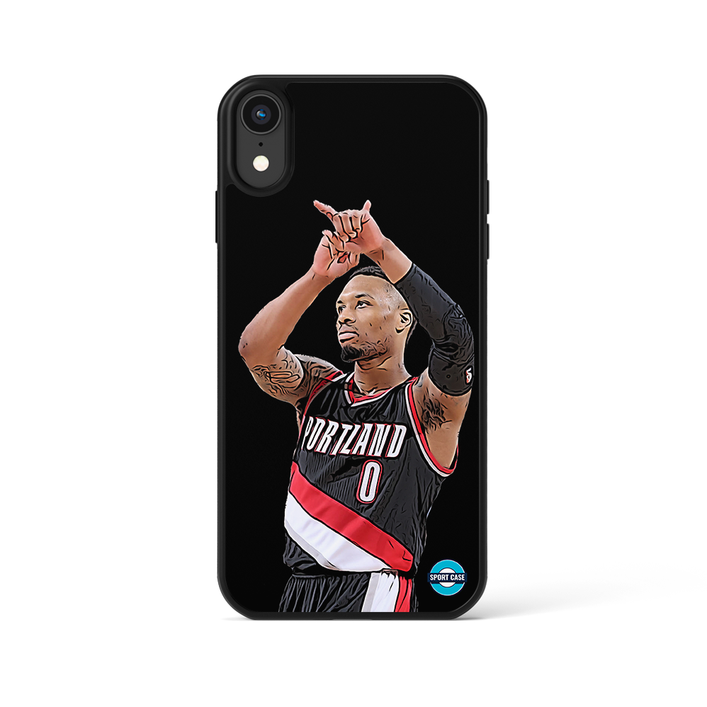 coque de téléphone personnalisable célébration joueur damiam lillard nba