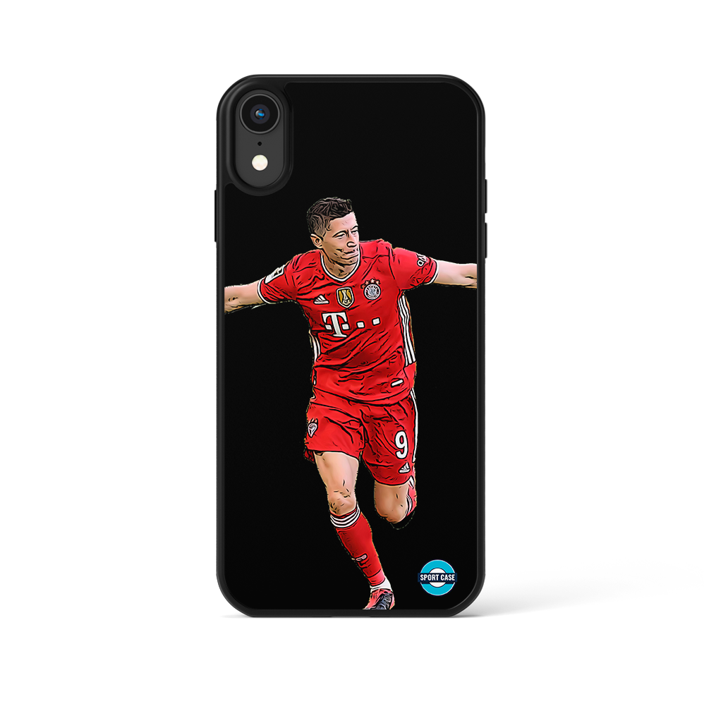 coque de téléphone personnalisable célébration joueur lewandowski bayern munich