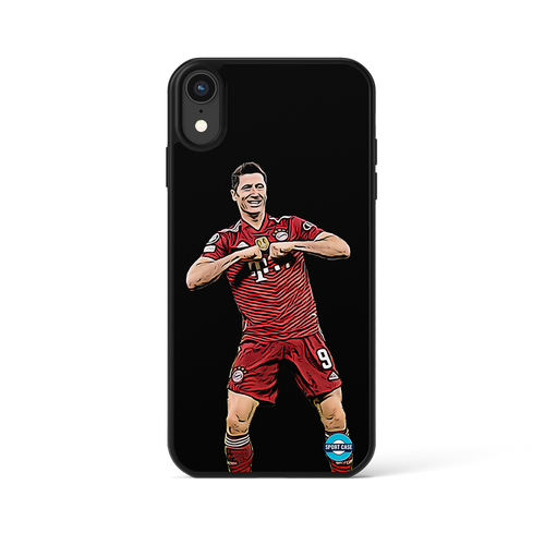 coque de téléphone personnalisable célébration joueur  Lewandowski Bayern Munich