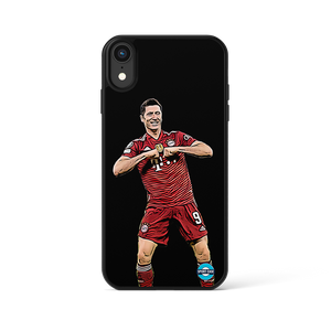 coque de téléphone personnalisable célébration joueur  Lewandowski Bayern Munich