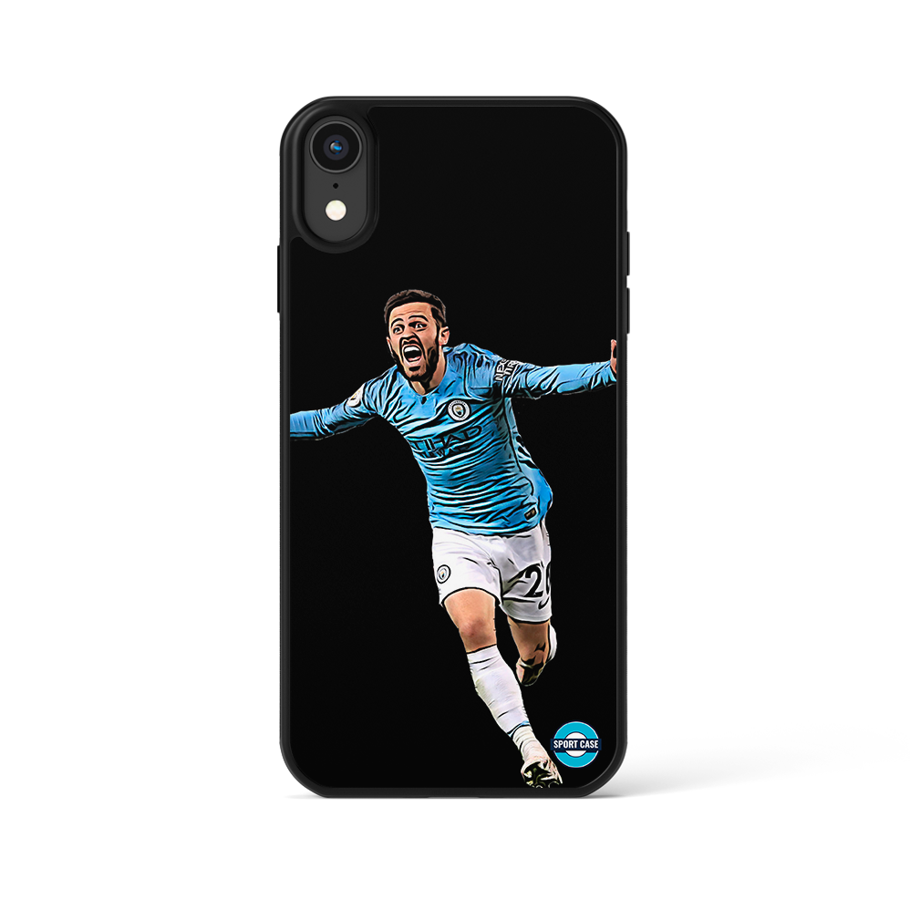 coque de téléphone personnalisable célébration joueur  Bernardo Silva Man City 
