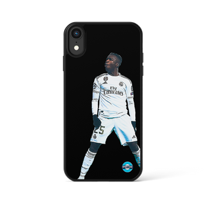 coque de téléphone personnalisable célébration joueur vinicius réal madrid