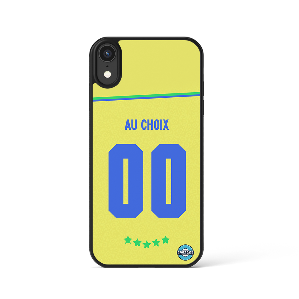 coque téléphone personnalisable football maillot brésil mondiale 2023