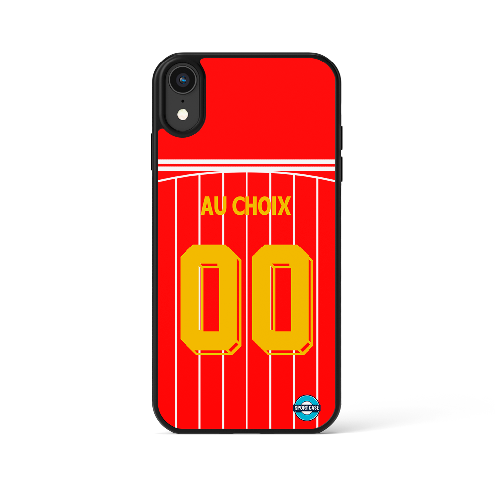 coque téléphone football maillot vintage liverpool 1985