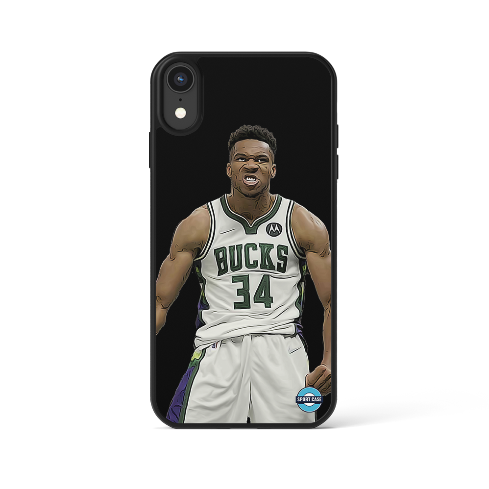 coque de téléphone personnalisable célébration joueur  Giannis Antetokounmpo NBA