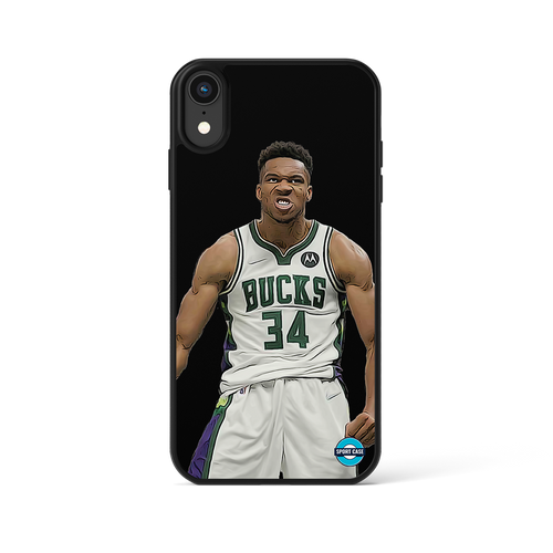 coque de téléphone personnalisable célébration joueur  Giannis Antetokounmpo NBA