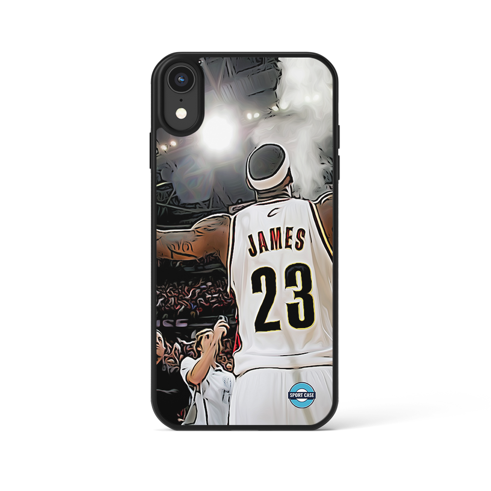 coque de téléphone personnalisable célébration joueur nba cleveland lebron james