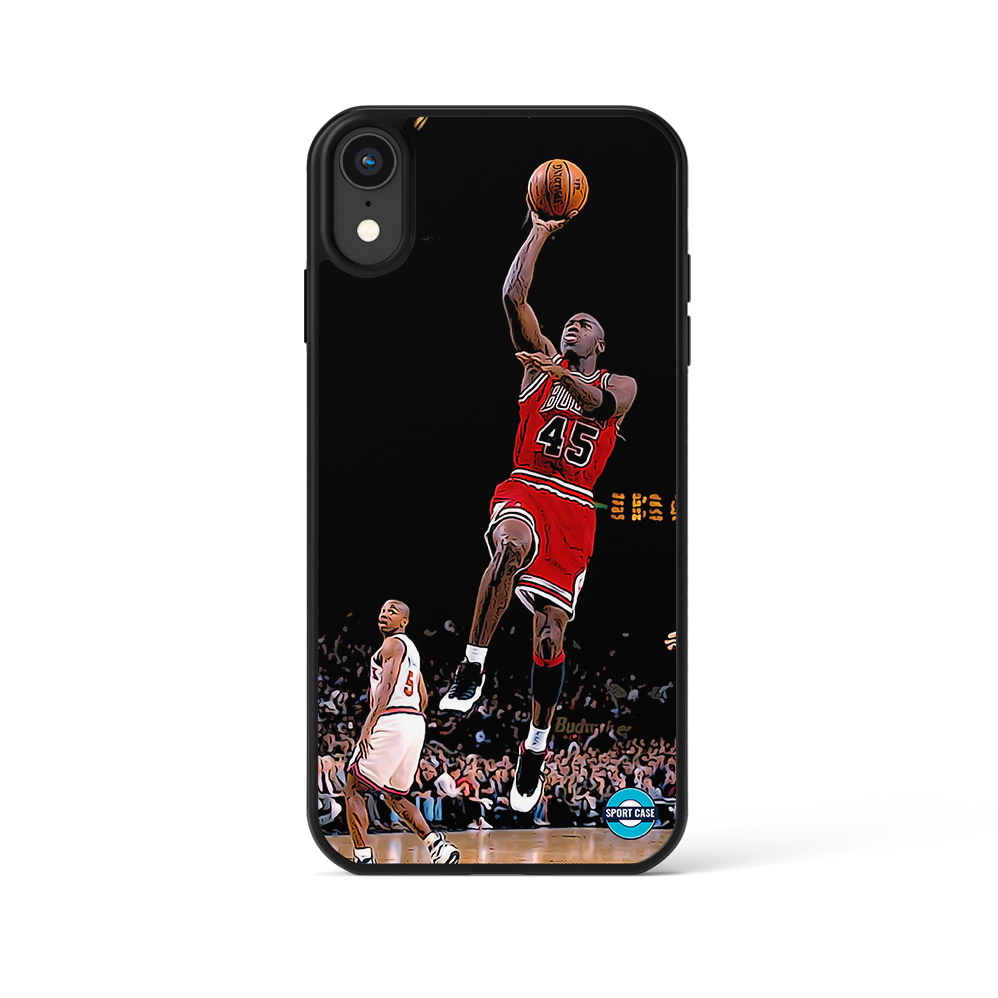 coque de téléphone personnalisable célébration joueur michael jordan bull 45 nba