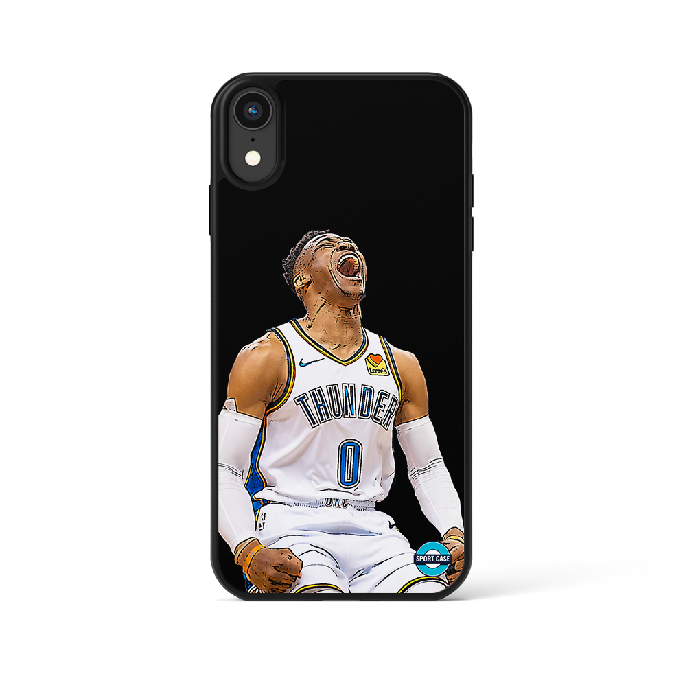 coque de téléphone personnalisable célébration joueur russel Westbrook nba